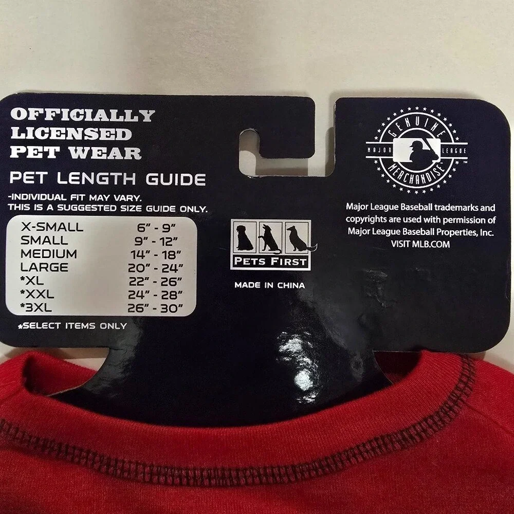 Washington Nationals Baseball NBA Pet Shirt Red Size Large NWT‎